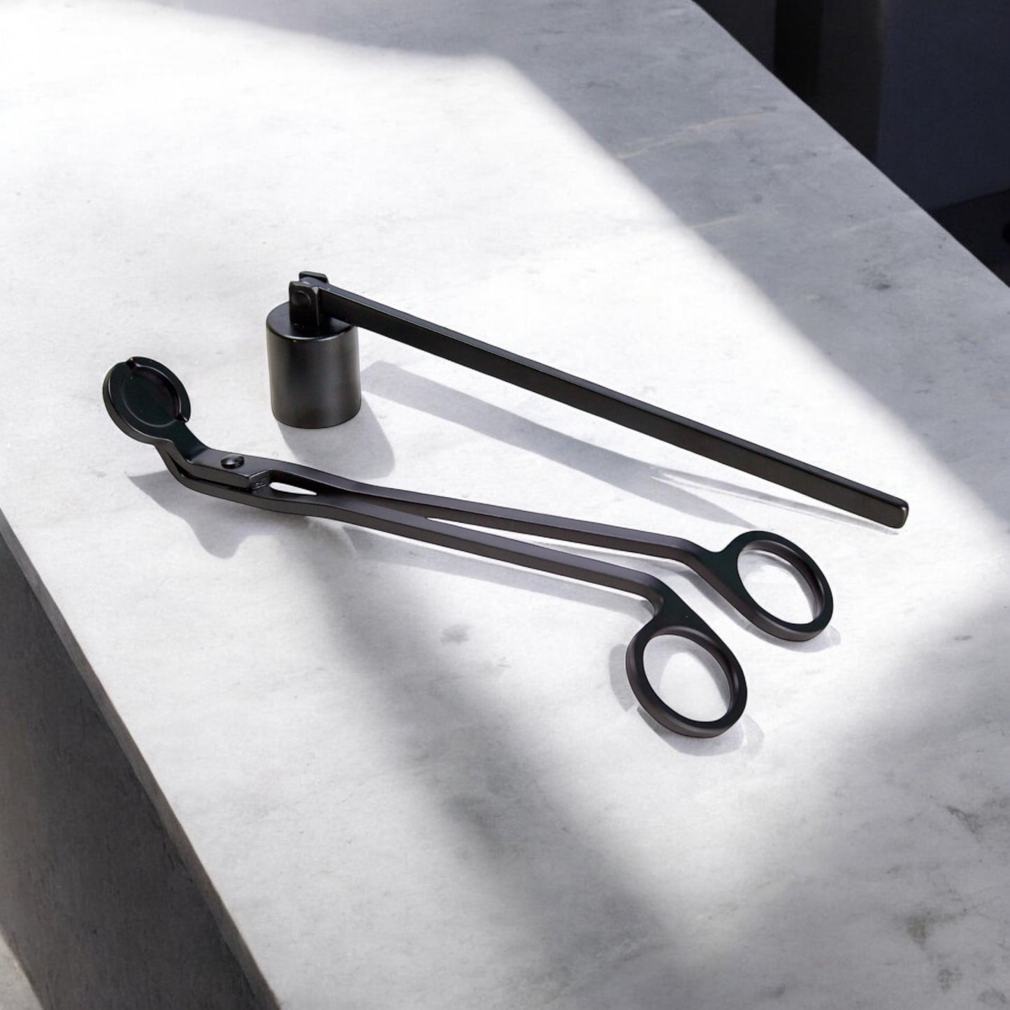 Black Snuffer and Wick Trimmer Candle Care Tool Set