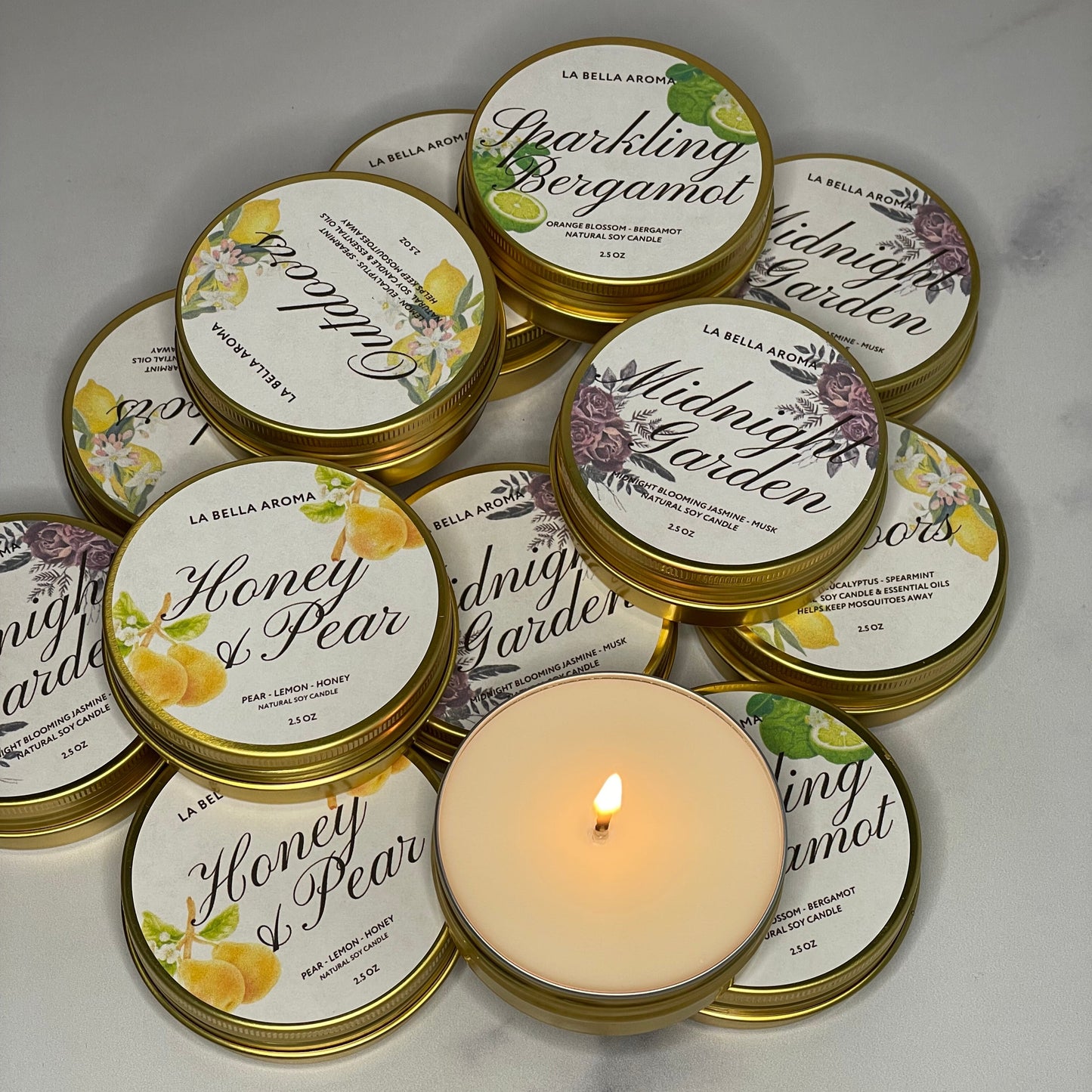 Mini Tin Travel Candles by La Bella Aroma