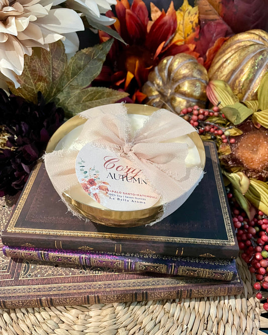 Hammered Gold Bowl Candle