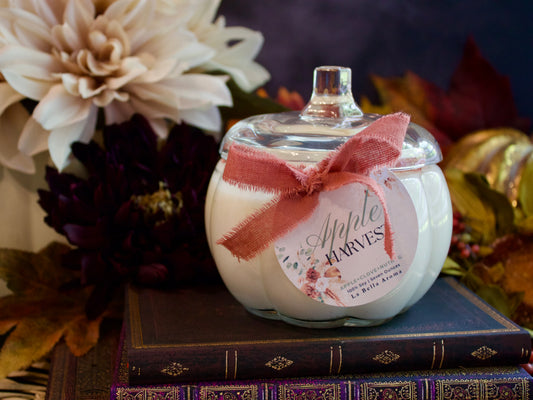 Fall Glass Pumpkin Candle