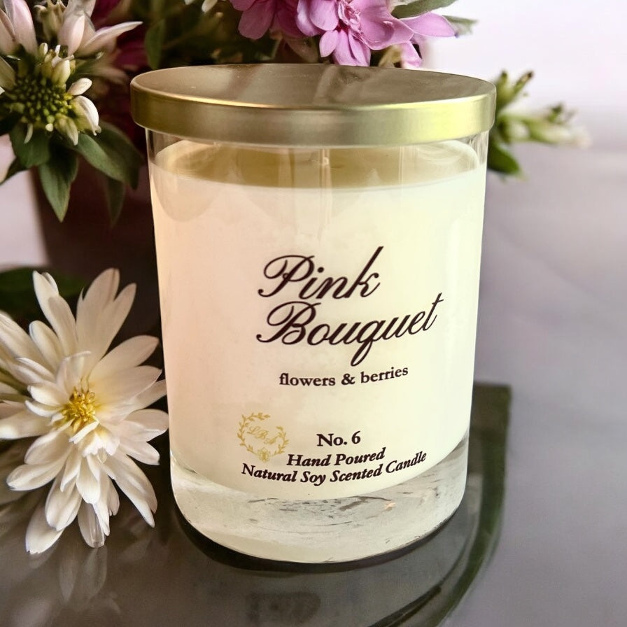 Pink Bouquet Soy Candle