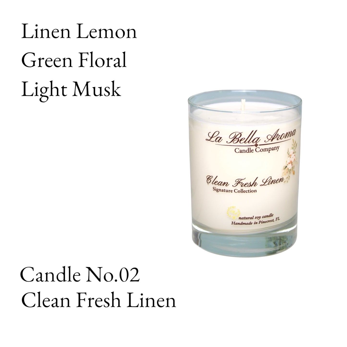 Clean Fresh Linen Soy Candle