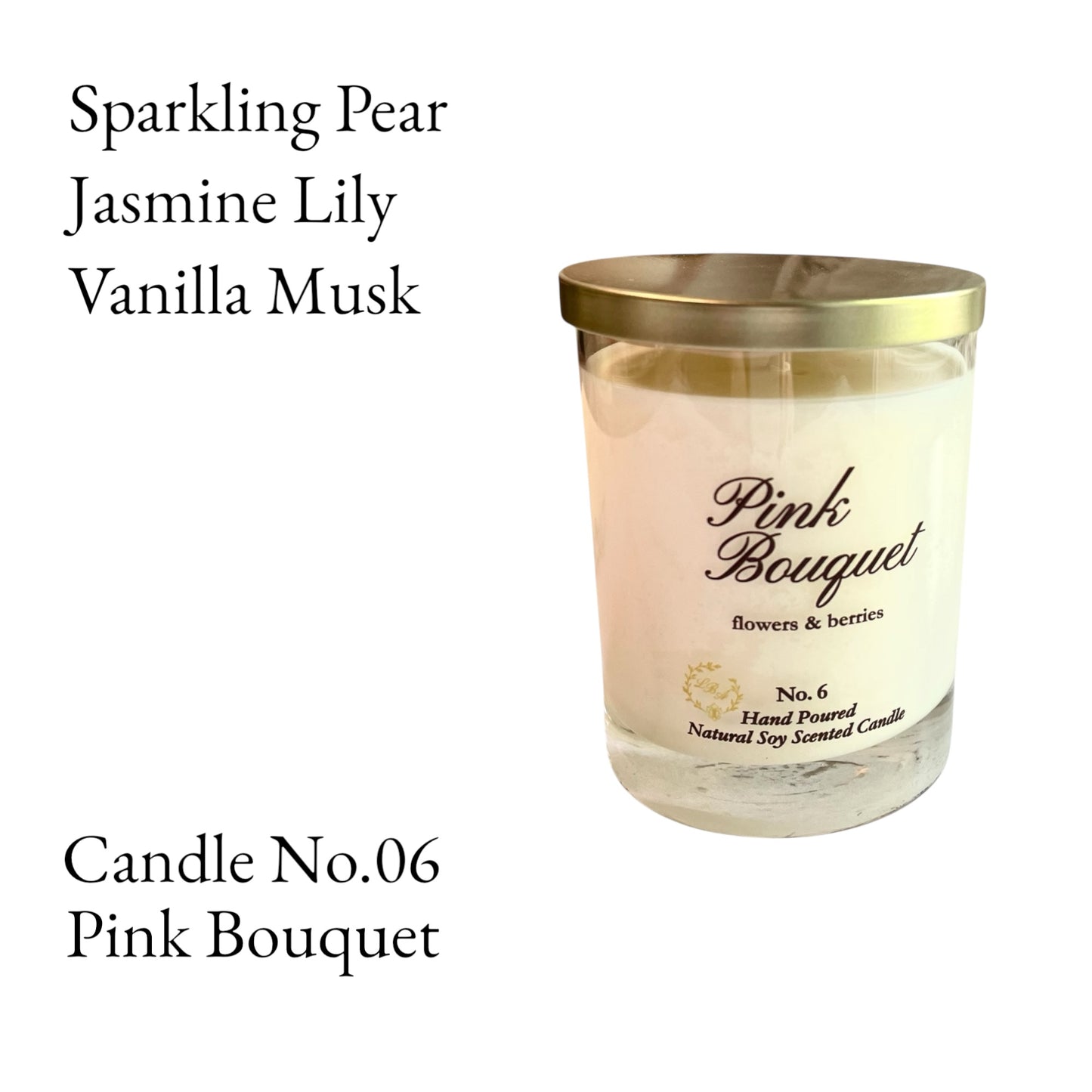 Pink Bouquet Soy Candle