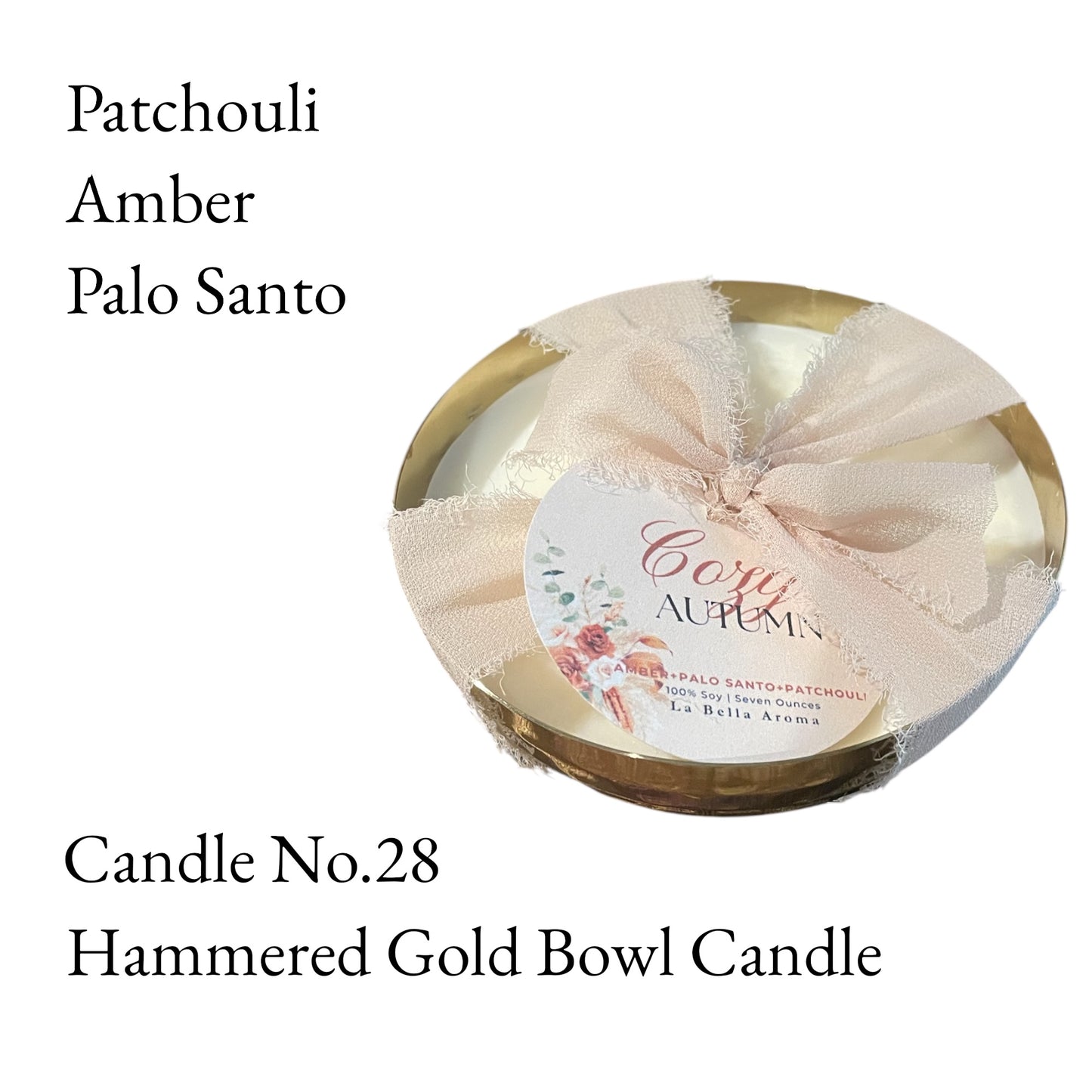 Hammered Gold Bowl Candle