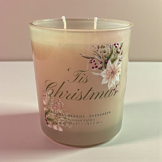 Holiday Berries & Evergreen Candle - 'Tis Christmas