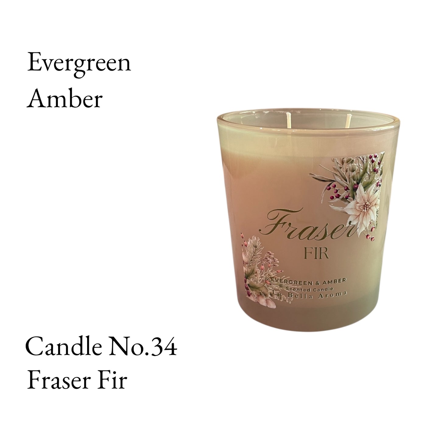 Amber & Fraser Pine Candle - Fraser Fir